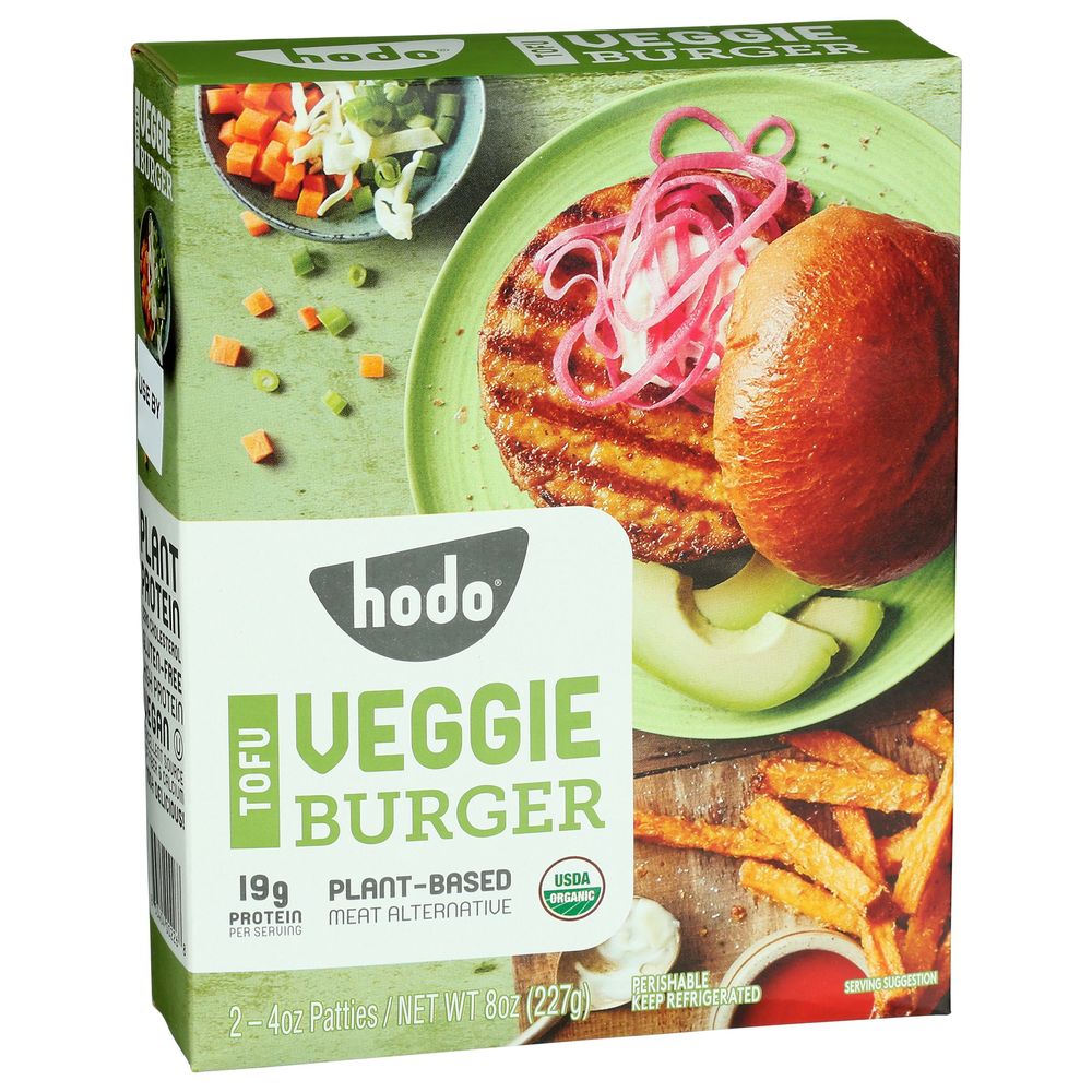 Hodo Organic Plant Based Tofu Veggie Burger, 8 Ounce -- 6 Per Case