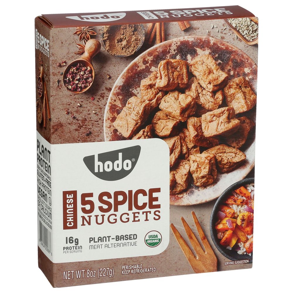 Hodo Organic Plant Based Chinese 5-spice Nuggets, 8 Ounce -- 6 Per Case