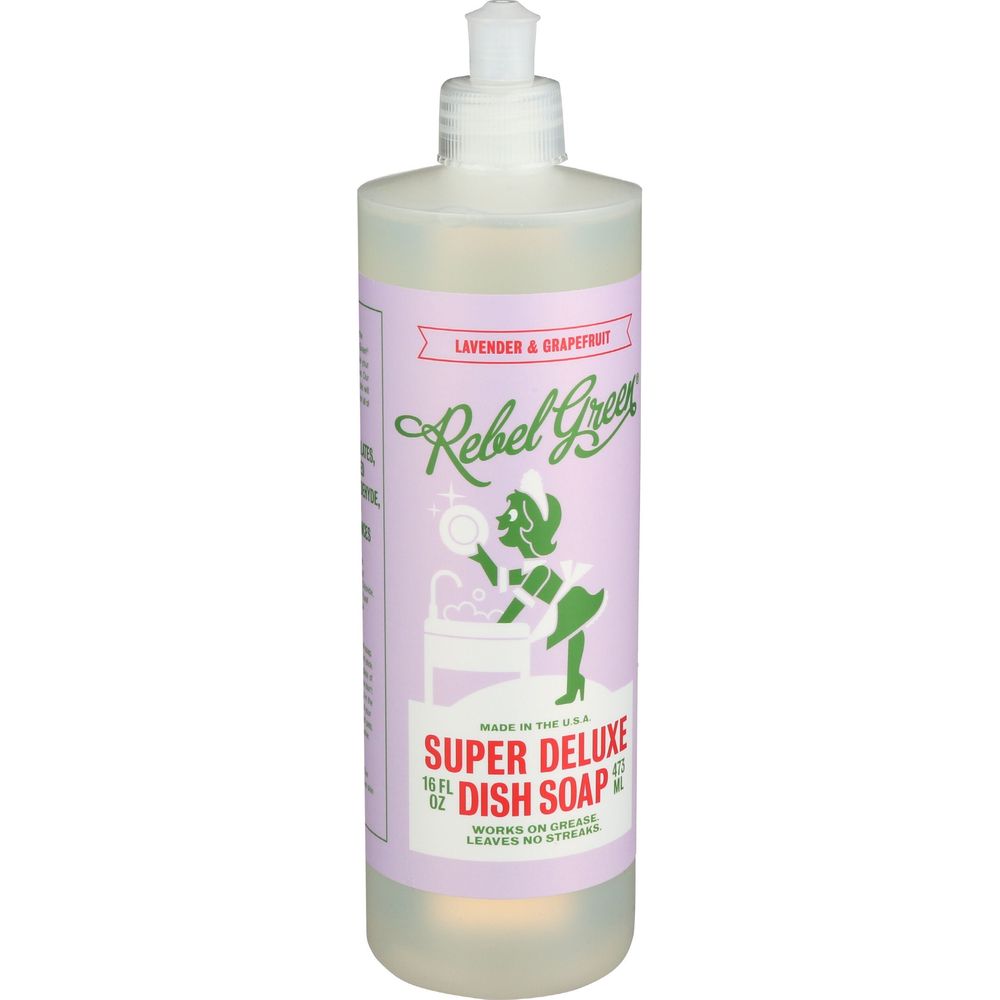 Rebel Green Lavender And Grapefruit Deluxe Dish Soap, 16 Fluid Ounce -- 4 Per Case