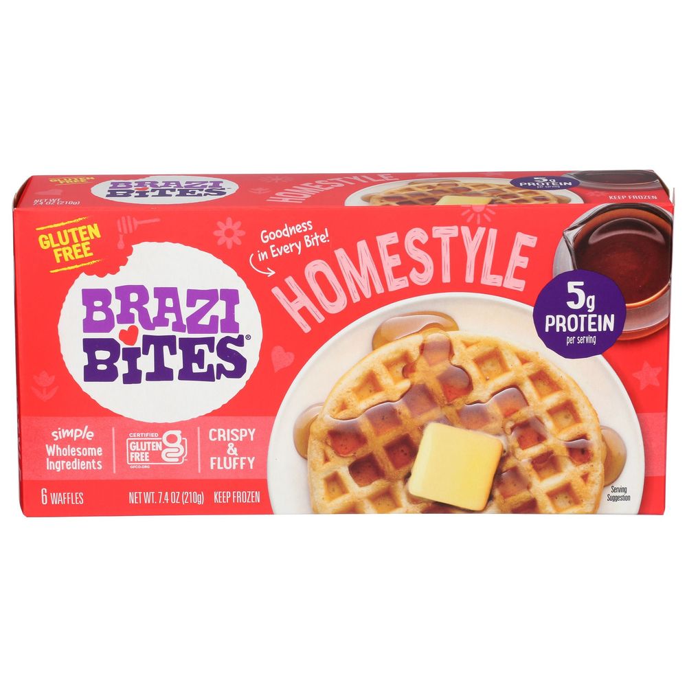 Brazi Bites Homestyle Waffles, 7.4 Ounce -- 8 Per Case