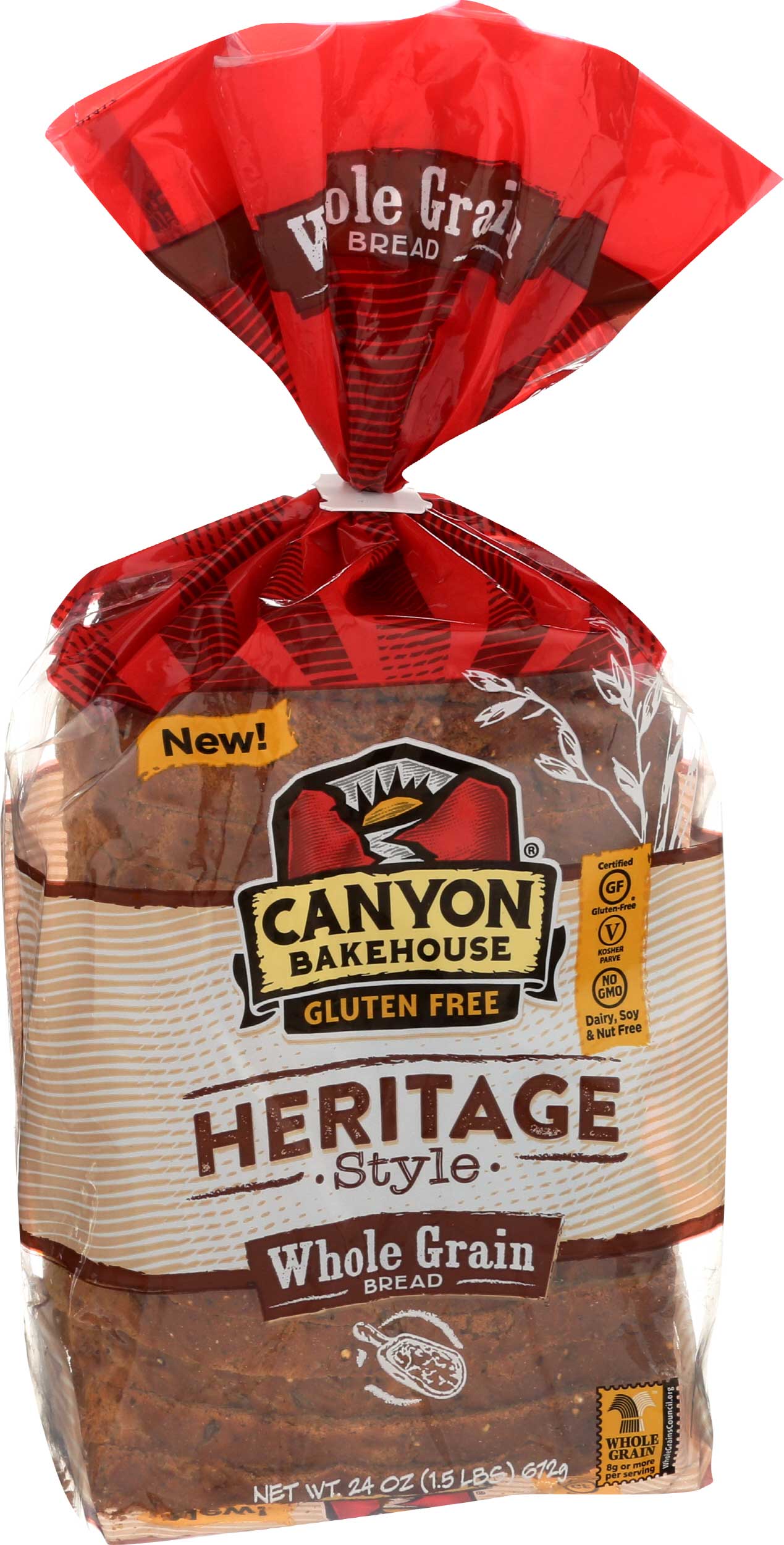Canyon Bakehouse Whole Grain Heritage Style Bread, 24 Ounce -- 6 Per Case