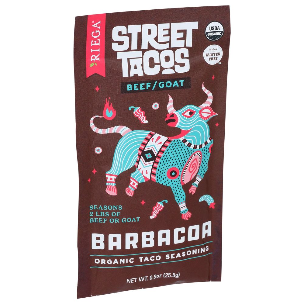 Riega Foods Organic Barbacoa Street Taco Seasoning, 0.9 Ounce -- 8 Per Case