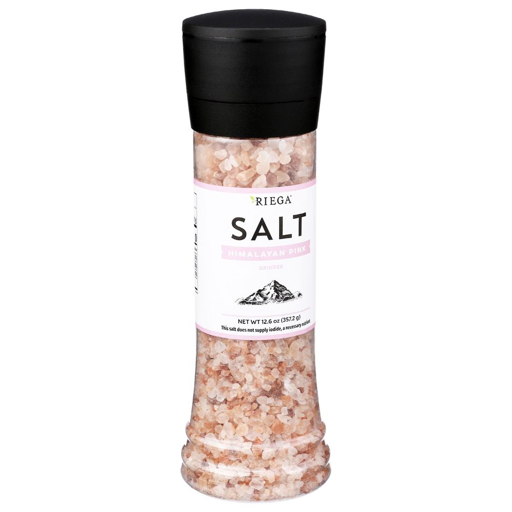 Riega Himalayan Pink Salt, 12.6 Ounce Large Grinder -- 6 Per Case