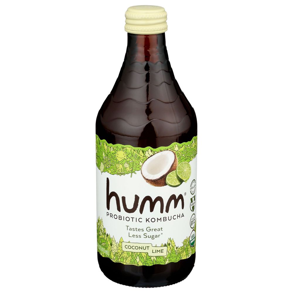 Humm Coconut Lime Probiotic Kombucha, 14 Fluid Ounce -- 12 Per Case