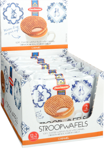 Daelmans Jumbo Caramel Stroopwafel, Duo Pack, 2.75 Ounce -- 12 Per Case