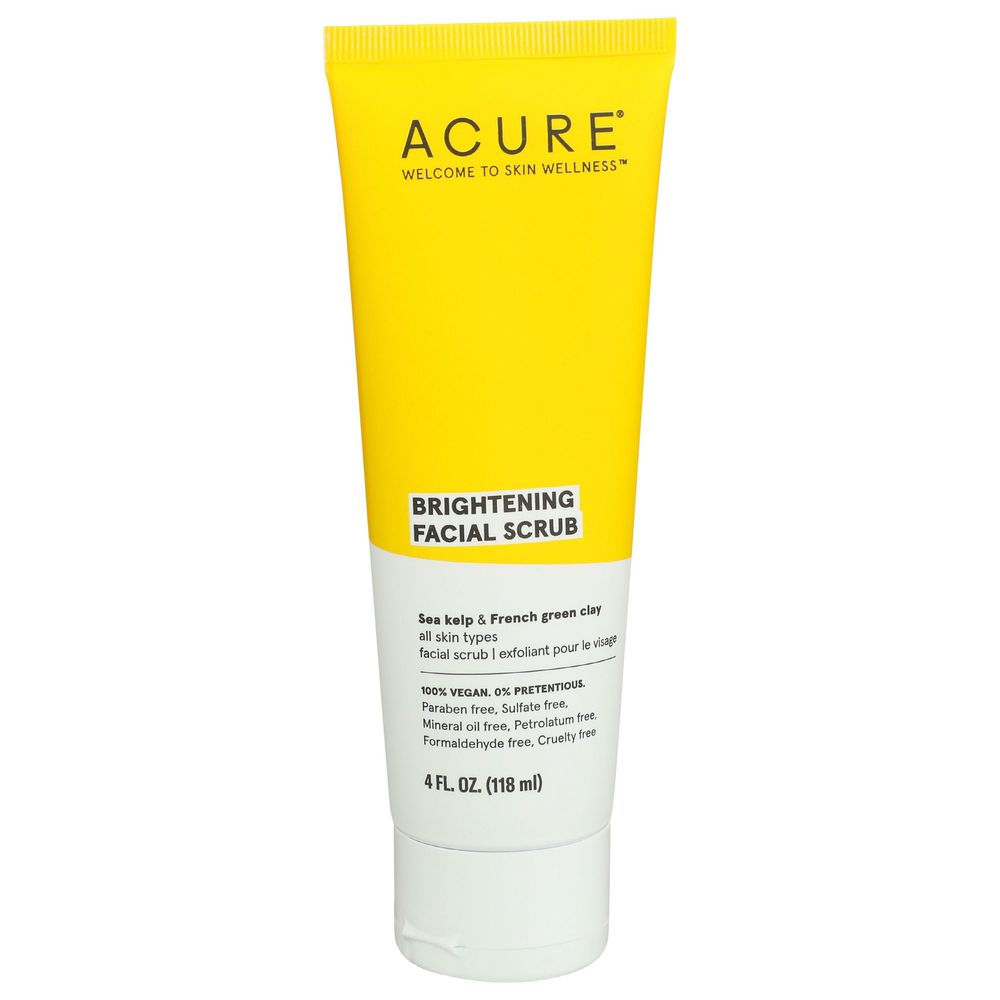 Acure Brightening Facial Scrub, 4 Fluid Ounce