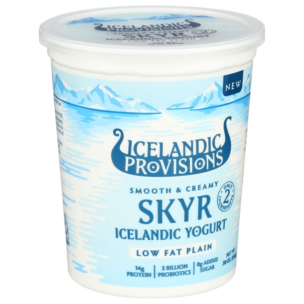 Icelandic Provisions Plain Low Fat Yogurt Skyr, 30 Fluid Ounce -- 6 Per Case