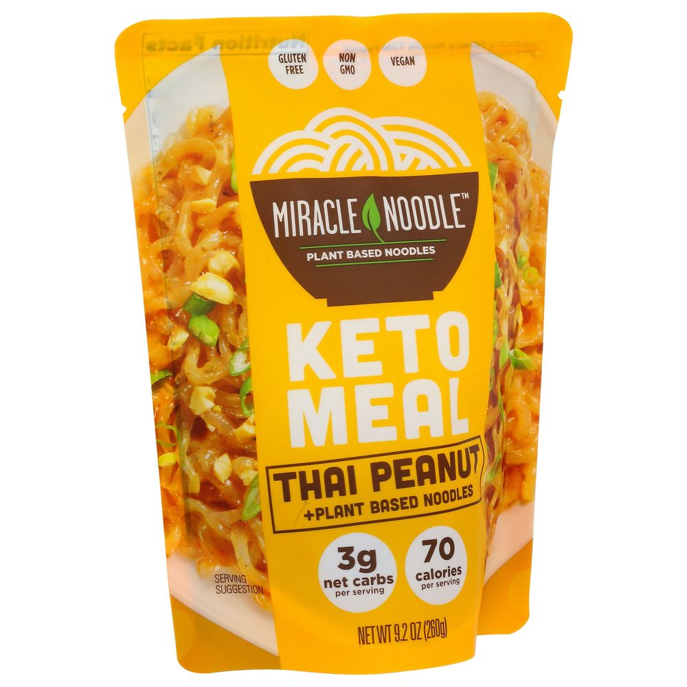 Miracle Noodle Thai Peanut Keto Meal Noodles, 9 Ounce -- 6 Per Case