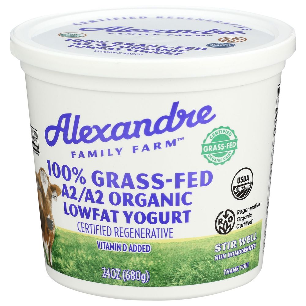 100% Grass-fed Yogurt, A2/A2, Organic, Regenerative – Alexandre Family Farm