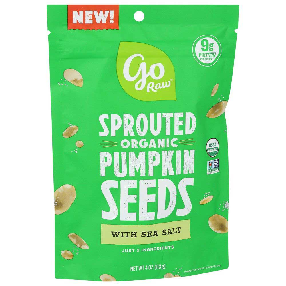 Go Raw Organic Sprouted Pumpkin Snacking Seed With Sea Salt, 4 Ounce -- 10 Per Case