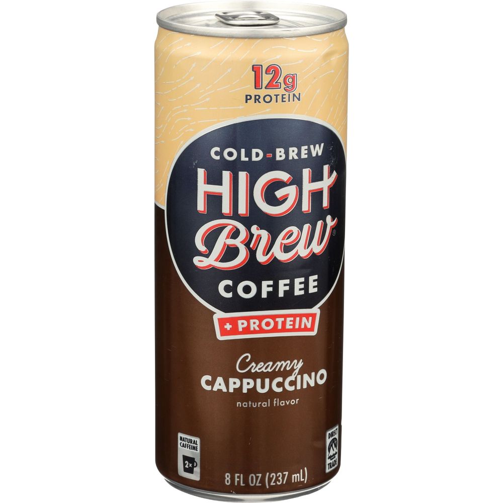 High Brew Creamy Cappuccino Cold-brew Coffee Plus Protein, 8 Fluid Ounce -- 12 Per Case