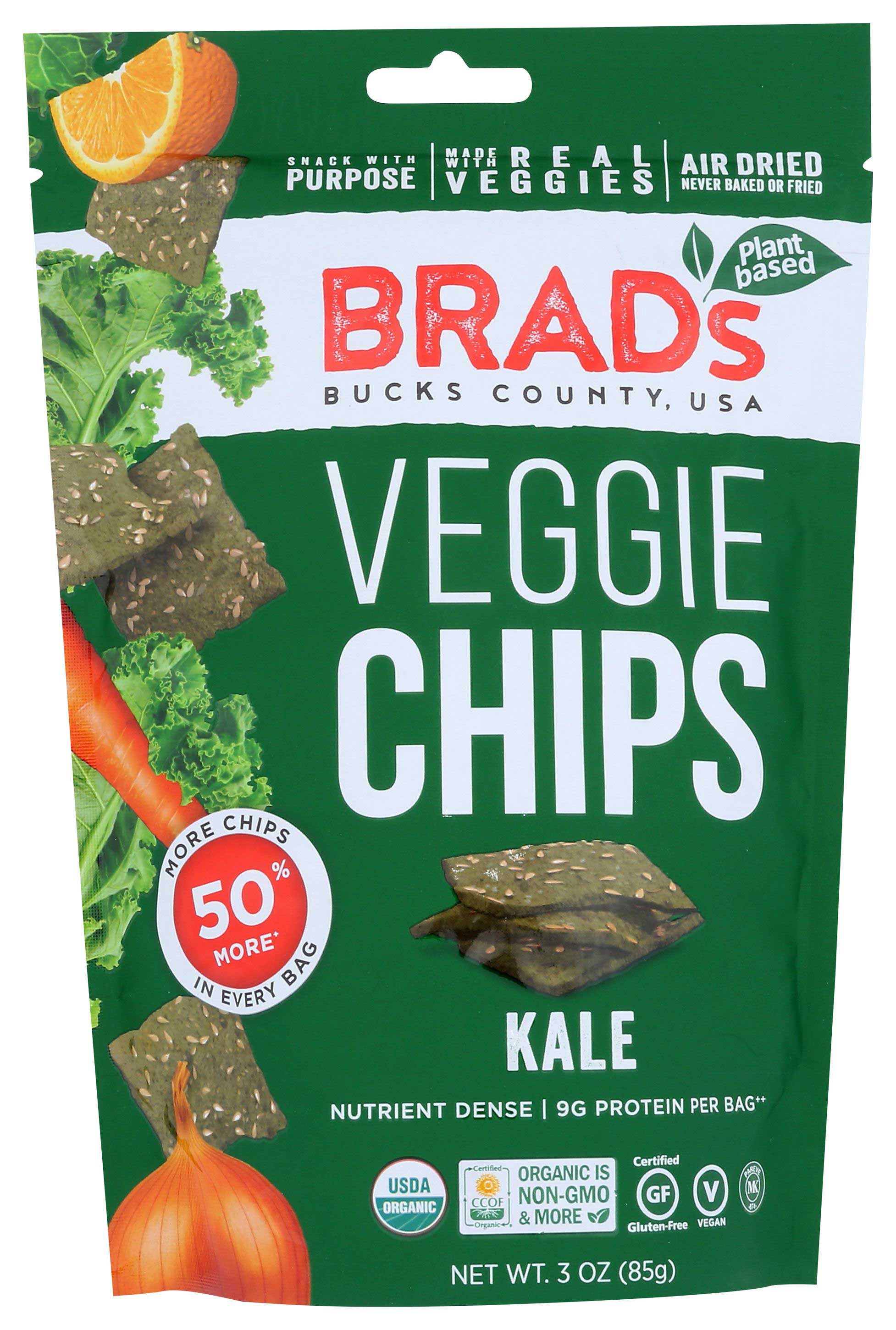 brad's plant based organic kale veggie chips