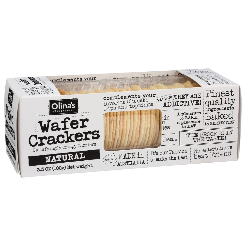 Olinas Bakehouse Natural Wafer Crackers, 3.5 Ounce -- 12 Per Case