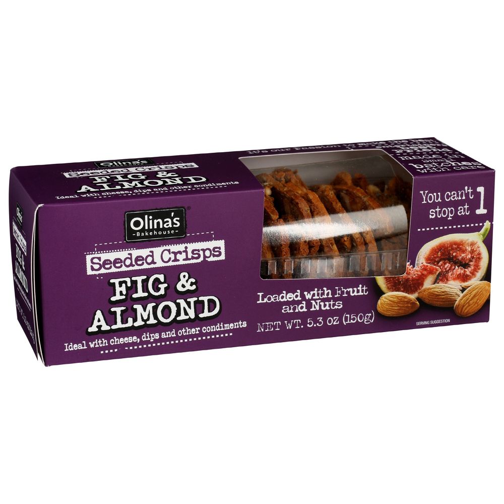 Olinas Bakehouse Fig And Almond Seeded Crisps, 5.3 Ounce -- 12 Per Case