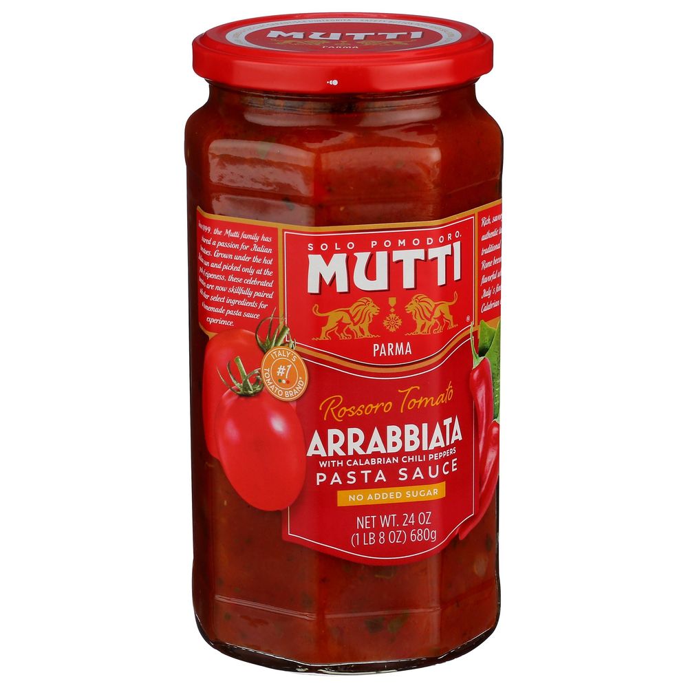 Mutti Rossoro Tomato Arrabbiata With Calabrian Chili Peppers Pasta Sauce, 24 Ounce -- 6 Per Case