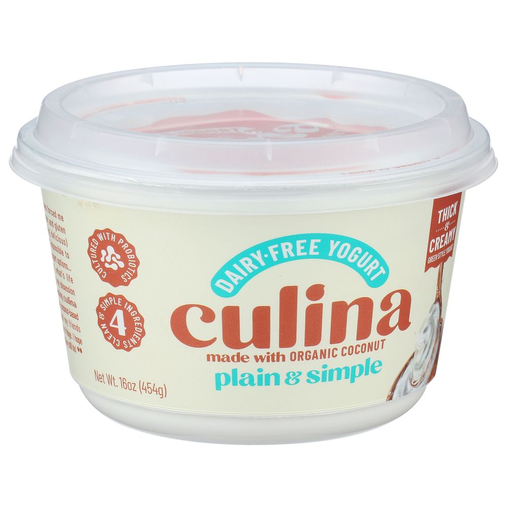 Culina Plain And Simple Coconut Yogurt, 16 Ounce -- 6 Per Case