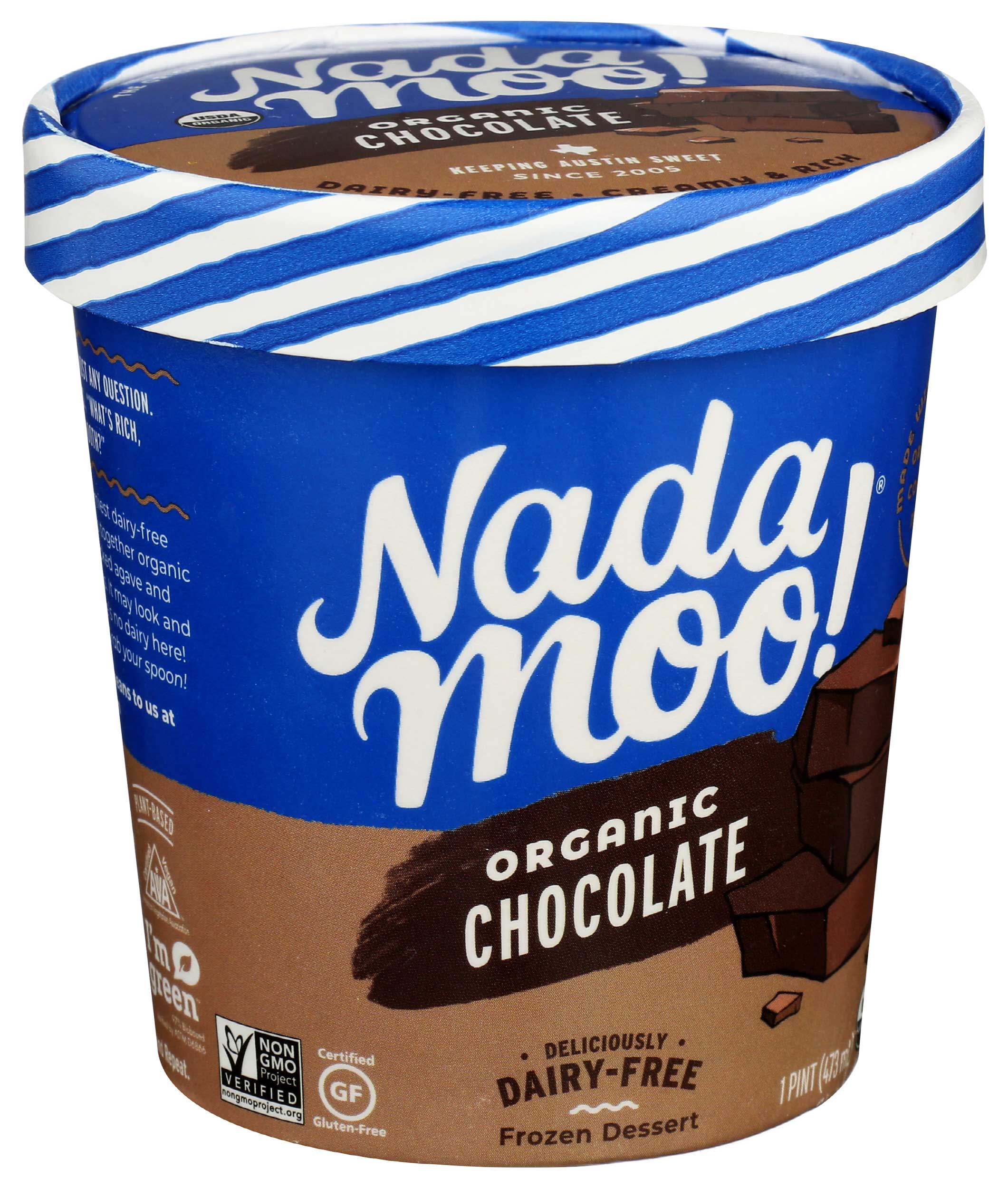 Nada Moo Organic Gotta Do Chocolate Dairy Free Dessert, 1 Pint -- 8 Per Case