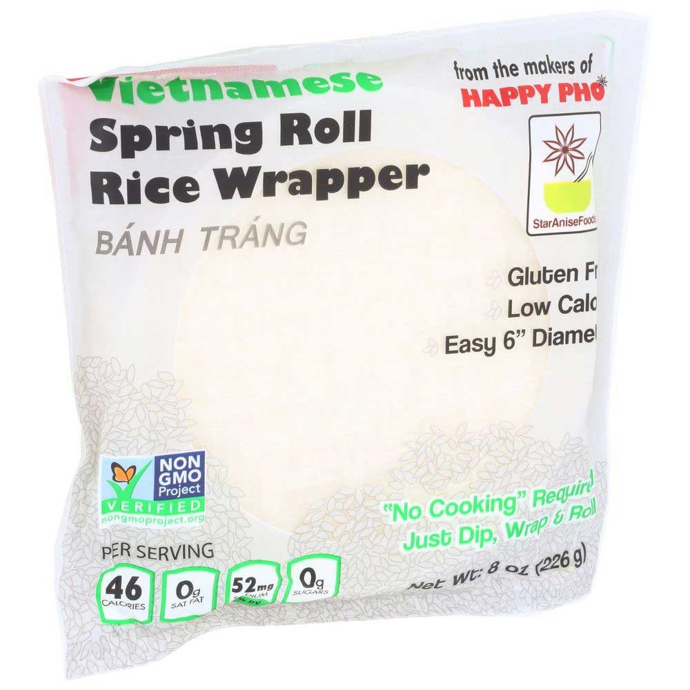 Star Anise Foods Vietnamese Spring Roll Rice Wrapper, 8 Ounce -- 12 Per Case