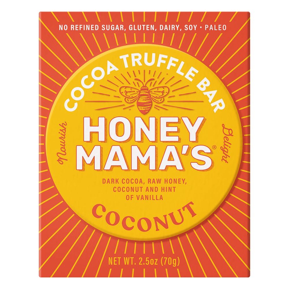 Honey Mama's Cocononut Cacao Nectar Bar, 2.5 Ounce -- 12 Per Case