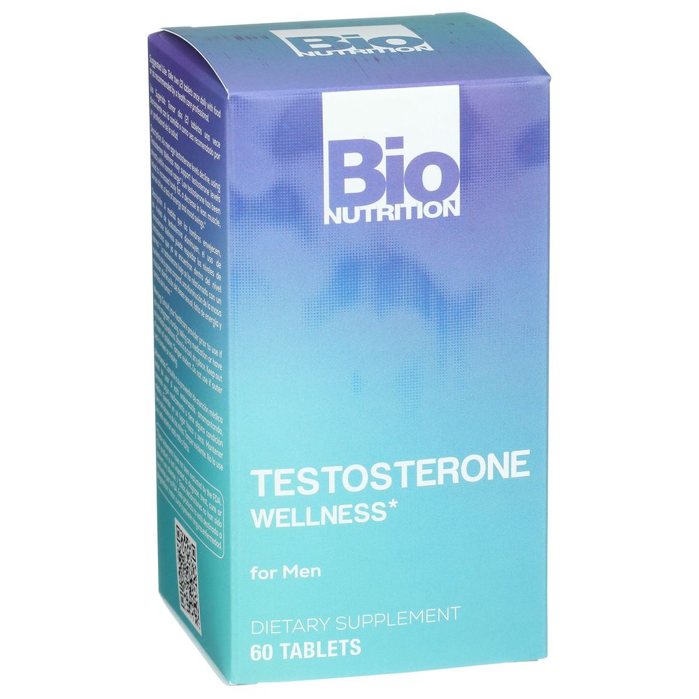 Bio Nutrition Testosterone Wellness Dietary Supplement Tablets, 60 Count -- 3 Per Case