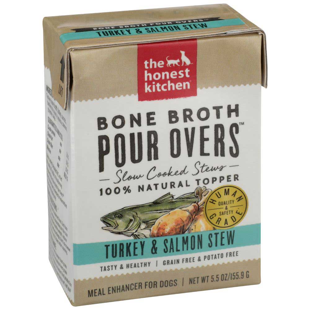 The Honest Kitchen Bone Broth Pour Overs Turkey And Salmon Stew Dog Food, 5.5 Ounce -- 12 Per Case