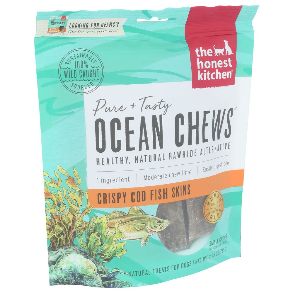 The Honest Kitchen Ocean Chews Crispy Cod Fish Skins Dog Treat, 2.75 Ounce -- 6 Per Case