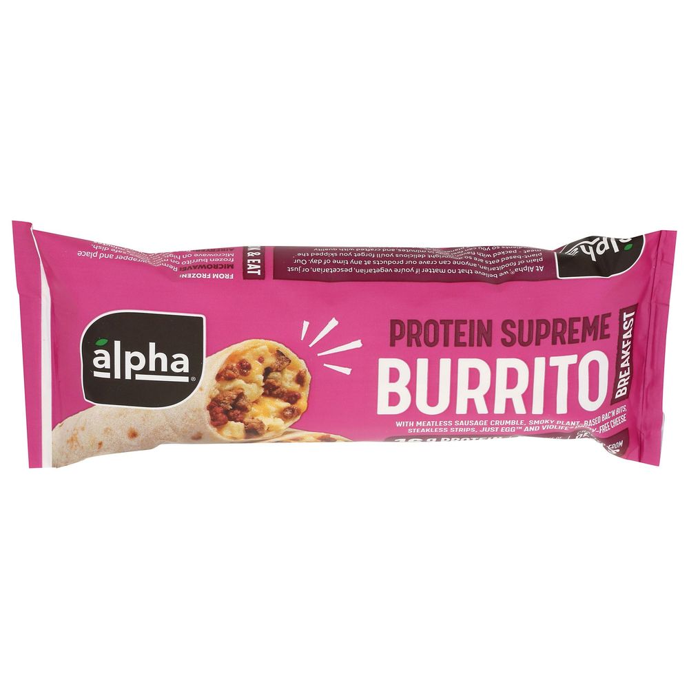 Alpha Foods Protein Supreme Breakfast Burrito, 5.5 Ounce -- 12 Per Case