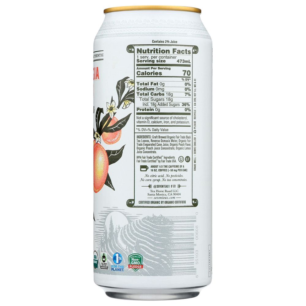 Seven Teas Organic Georgia Peach Iced Tea | FoodServiceDirect