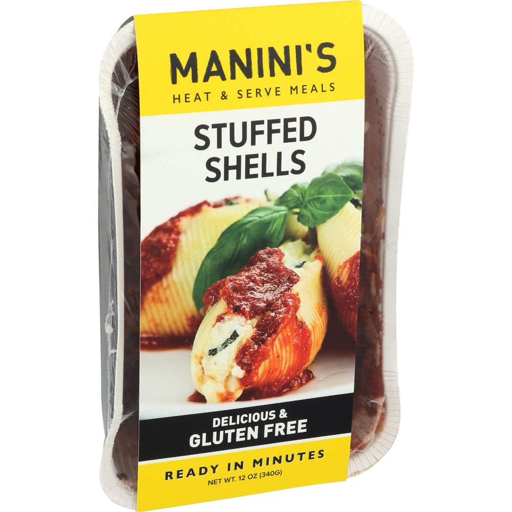 Manini's Gluten Free Stuffed Shells Cheese, 12 Ounce -- 6 Per Case