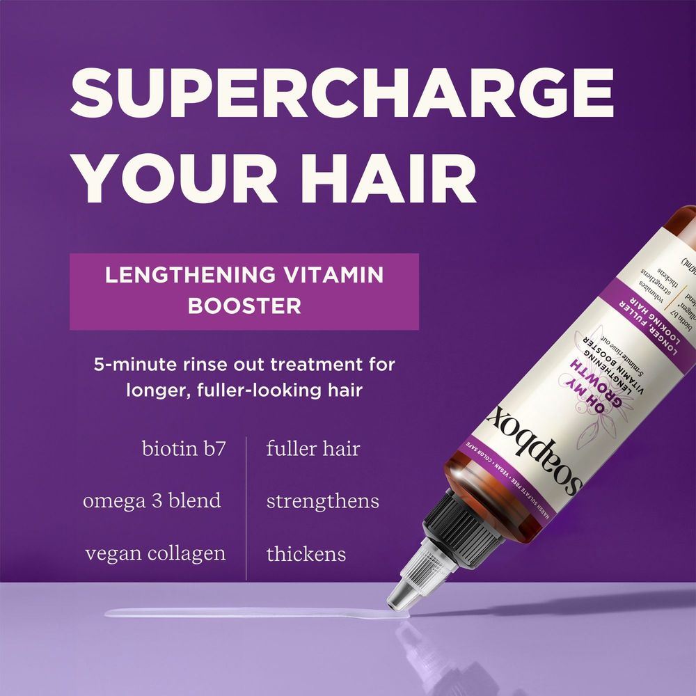 Soapbox Oh My Growth Lengthening Vitamin Booster Rinse-out Treatment, 5 Fluid Ounce