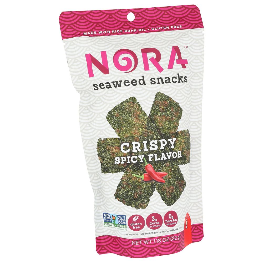 Nora Crispy Spicy Seaweed Snacks, 1.13 Ounce -- 12 Per Case