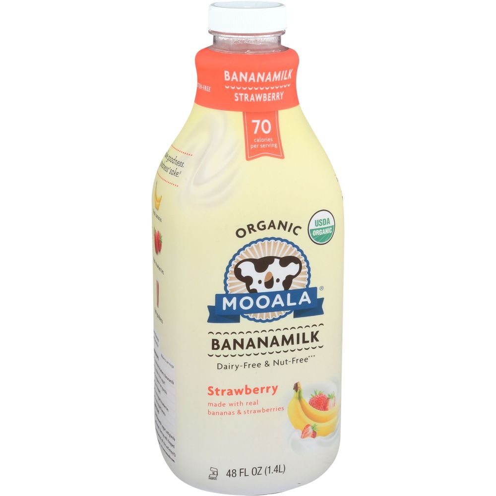 Mooala Organic Strawberry Bananamilk, 48 Fluid Ounce -- 6 Per Case