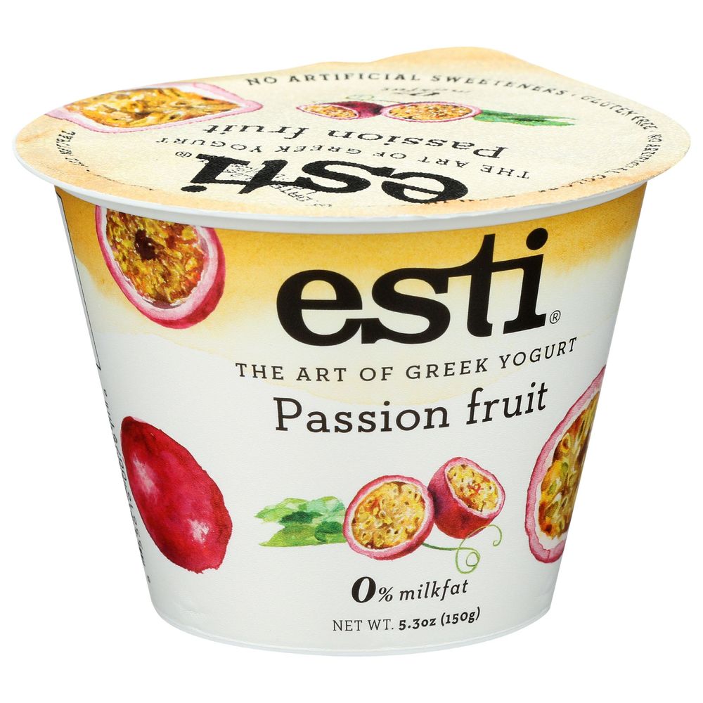 Esti Passion Fruit Greek Yogurt, 5.3 Fluid Ounce -- 12 Per Case