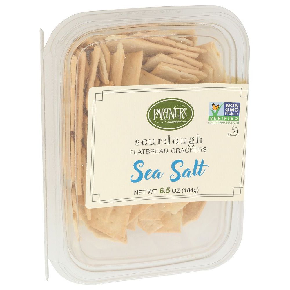 Partners Sea Salt Sourdough Flatbread Cracker, 6.5 Ounce -- 8 Per Case
