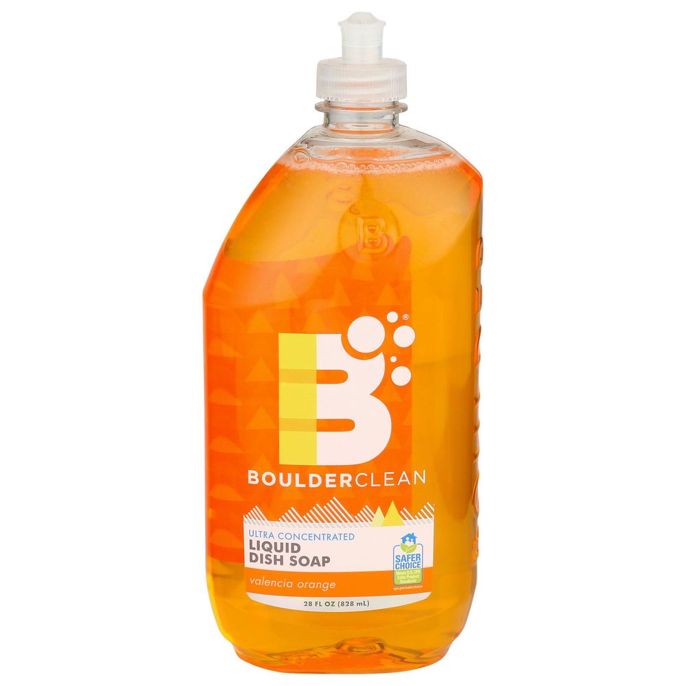 Boulder Clean Valencia Orange Liquid Dish Soap, 28 Ounce -- 6 Per Case