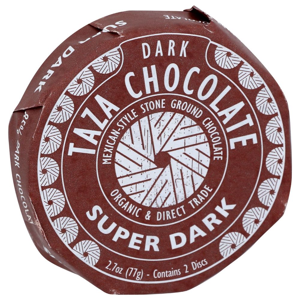 Taza Chocolate Organic Super Dark Chocolate Disc, 2.7 Ounce -- 12 Per Case