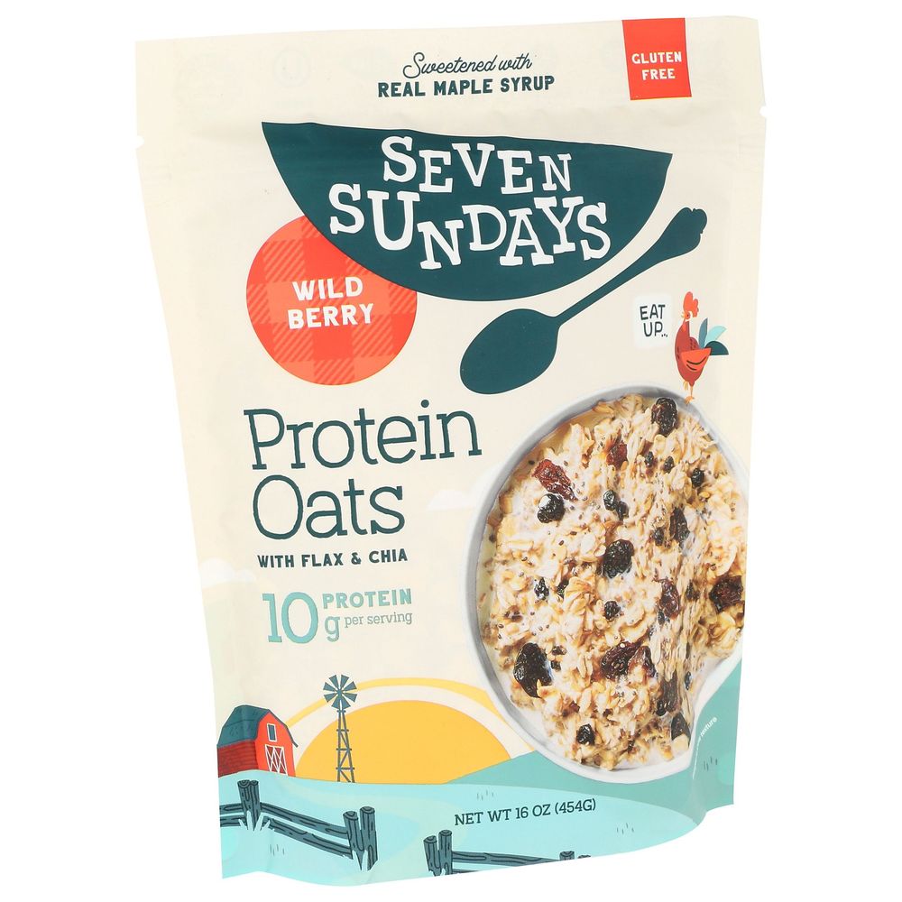 Seven Sundays Wild Berry Seven Protein Oats, 16 Ounce -- 6 Per Case