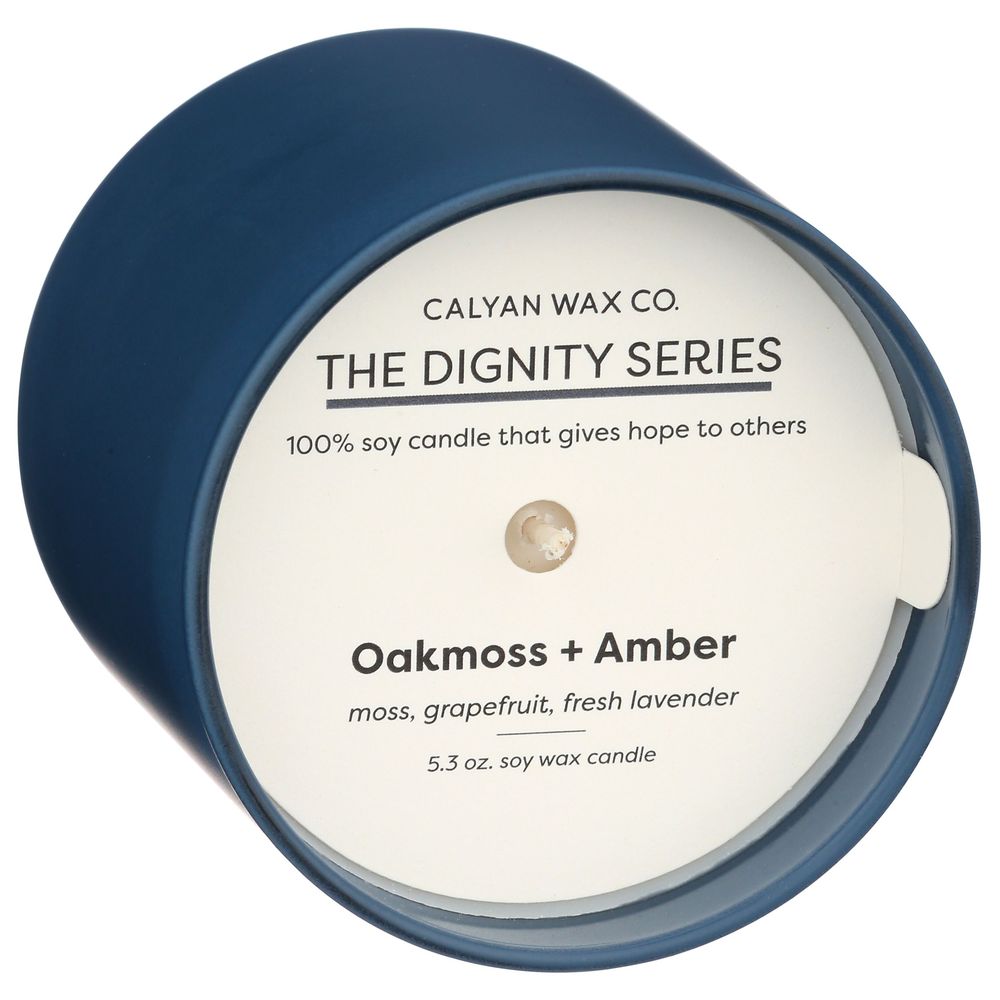 Calyan Wax Co Oakmoss Amber Dignity Series Soy Wax Candle, 5.3 Ounce -- 6 Per Case