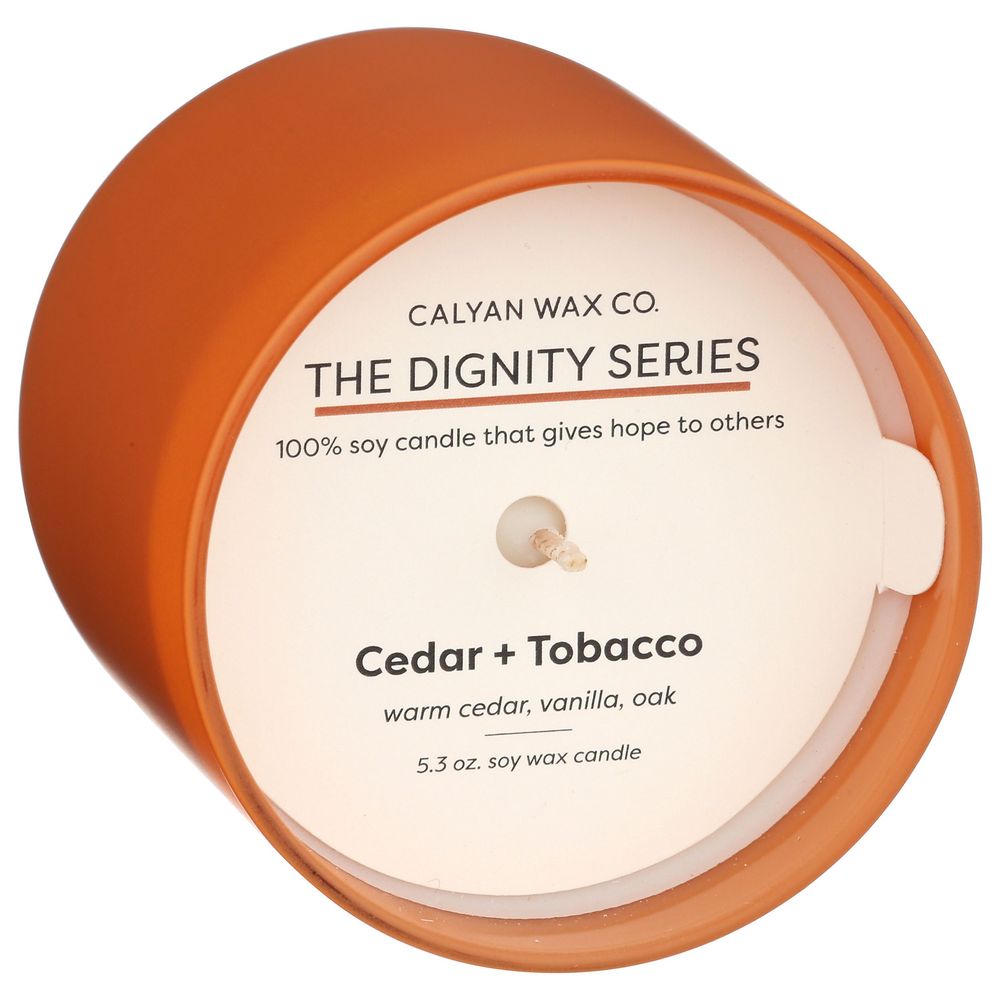 Calyan Wax Cedar Plus Tobacco Soy Candle, 5.3 Ounce -- 6 Per Case