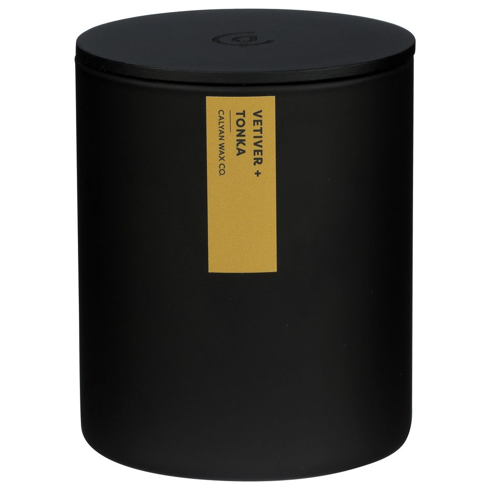Calyan Wax Vetiver Tonka Matte Black Tumbler Soy Candle, 10.2 Ounce -- 6 Per Case