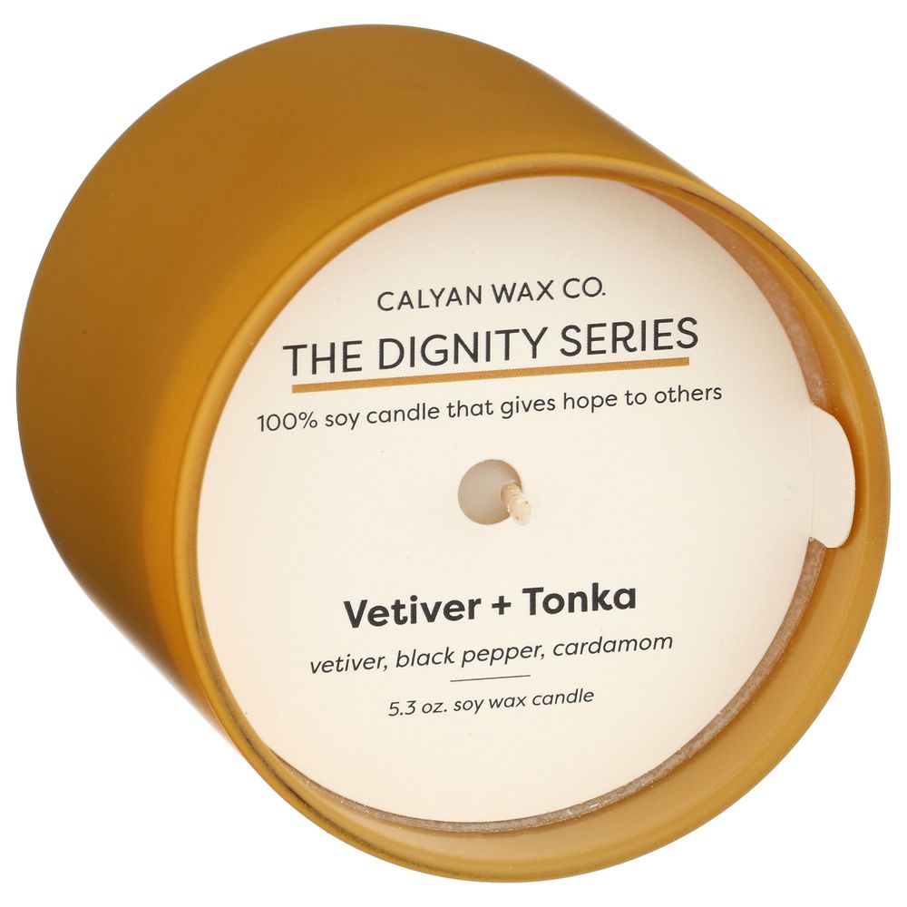 Calyan Wax Co Vetiver Tonka Dignity Series Soy Wax Candle, 5.3 Ounce -- 6 Per Case
