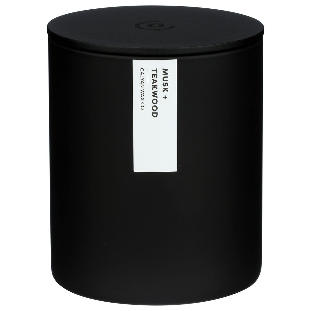 Calyan Wax Teakwood Matte Black Tumbler Soy Candle, 10.2 Ounce -- 6 Per Case