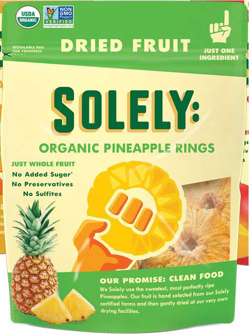 Solely Organic Dried Fruit Pineapple Rings, 5.5 Ounce -- 6 Per Case