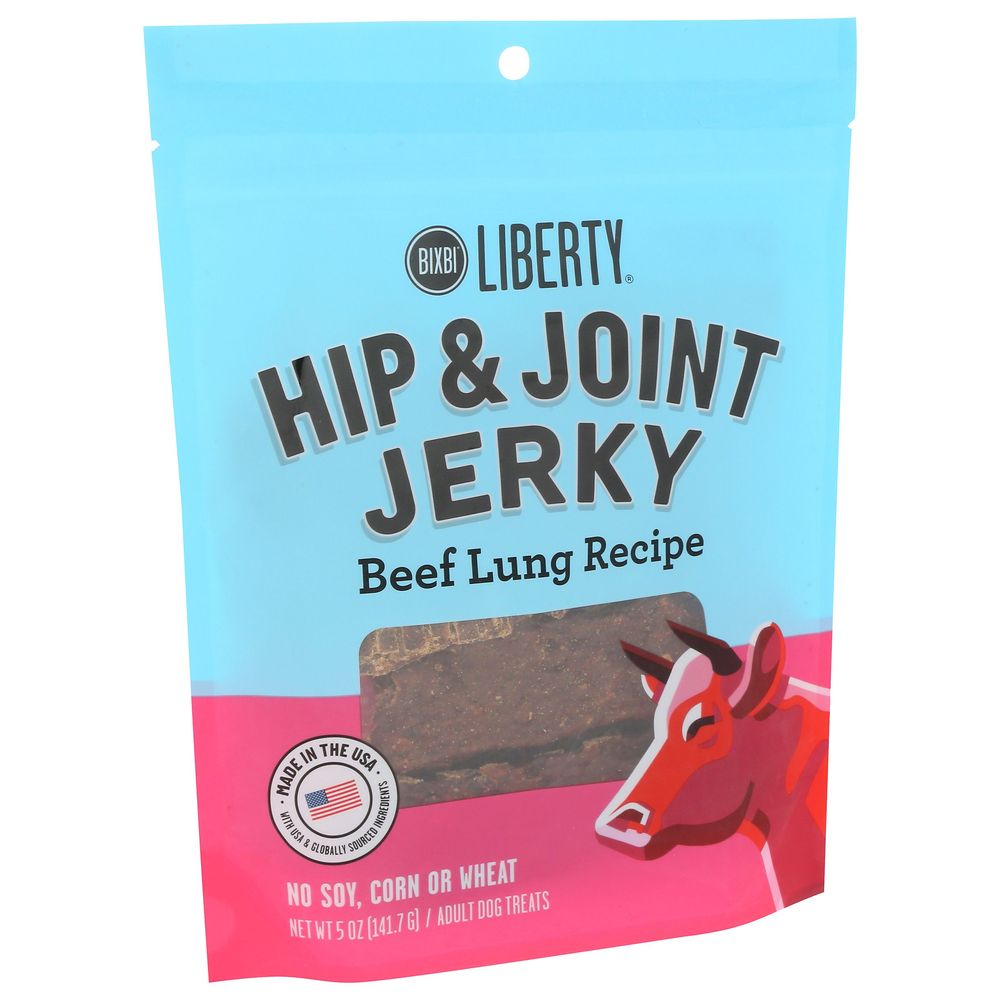 Bixbi Liberty Beef Lung Recipe Hip And Joint Jerky Treats For Dog, 5 Ounce -- 6 Per Case