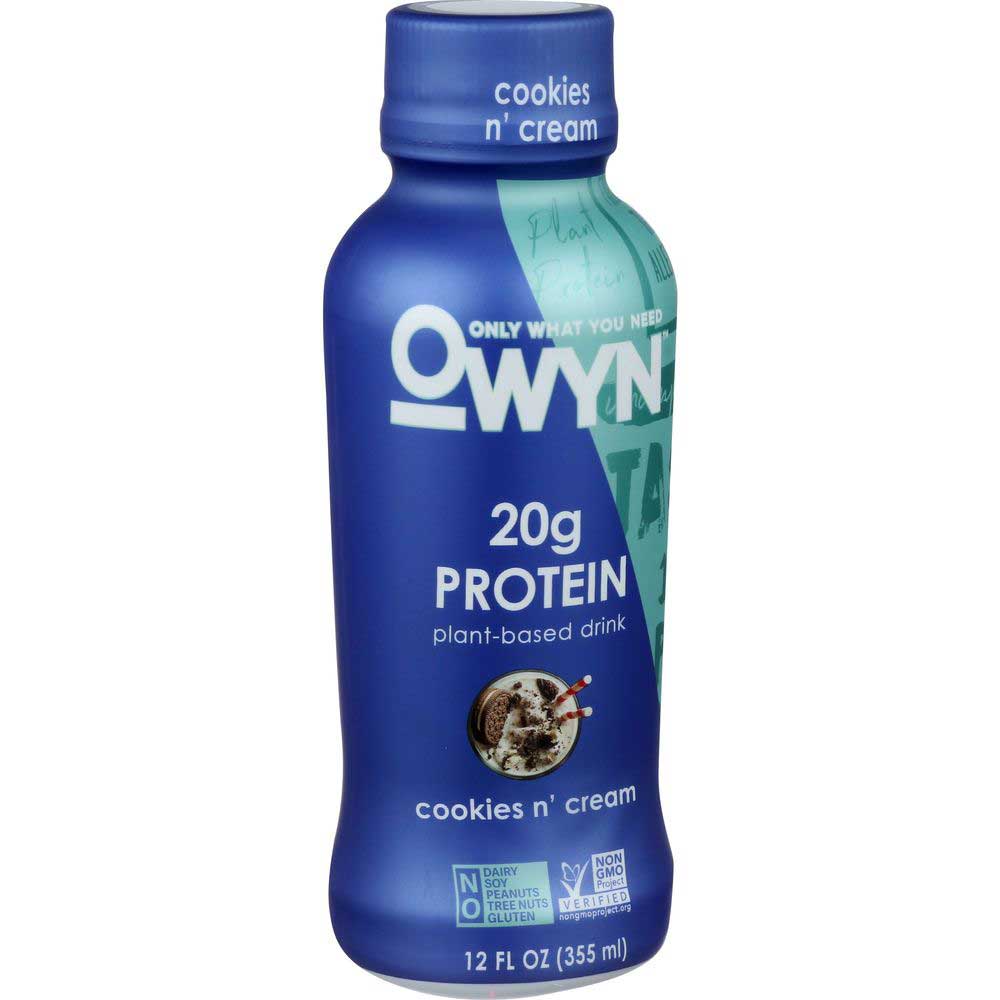 Owyn Cookies And Cream Plant Based Protein Shake, 12 Fluid Ounce -- 12 Per Case