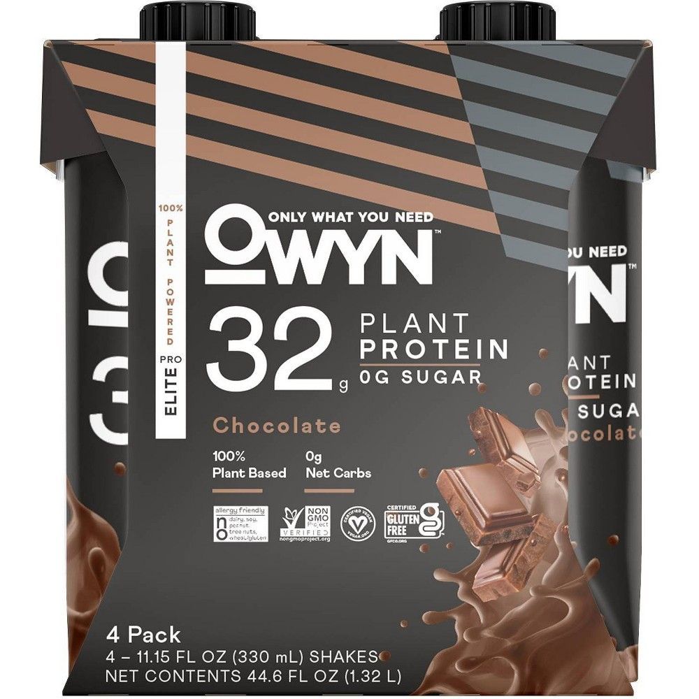Only What You Need Elite Chocolate Plant Based Protein Drink, 11.15 Ounce -- 12 Per Case