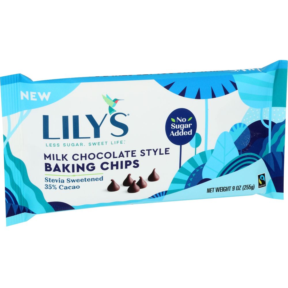 Lily's Milk Chocolate Style Baking Chips, 9 Fluid Ounce -- 12 Per Case