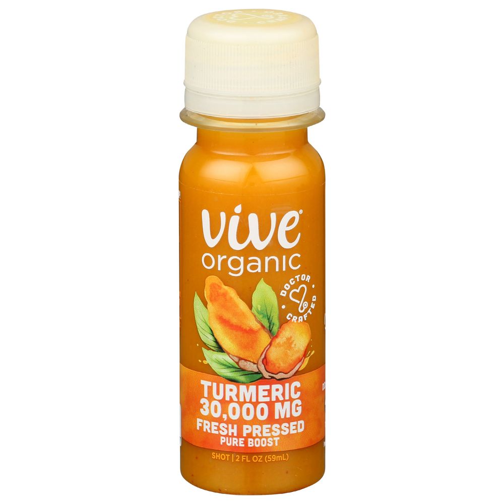Vive organic turmeric pure boost wellness shot 2 ounce 12 per case