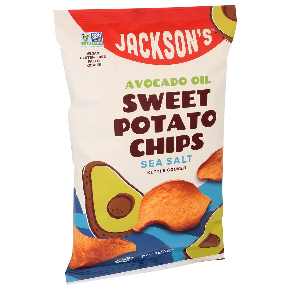Jackson's Sea Salt Sweet Potato Chips With Avocado Oil, 5 Ounce -- 12 Per Case