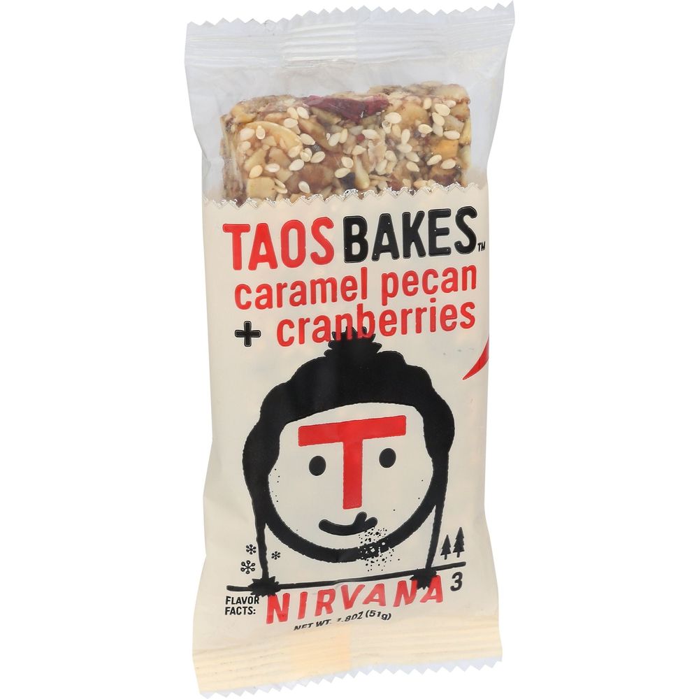 Taos Bakes Caramel Pecan And Cranberries Snack Bar, 1.8 Ounce -- 12 Per Case